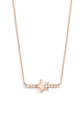 Dana Rebecca Livi Gold Star Bar Diamond Necklace | Nordstrom
