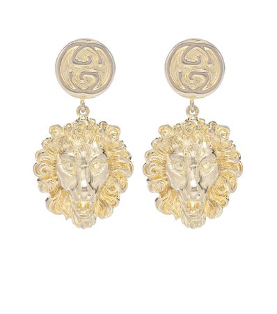 Gucci - Lion clip-on earrings | Mytheresa