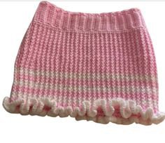 pink crochet skirt