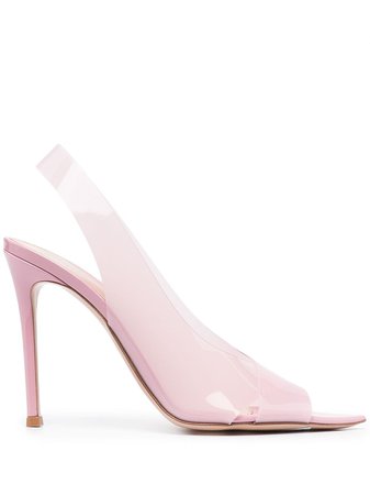 Gianvito Rossi transparent slingback sandals pink G3196215RICGSVGLGZ - Farfetch