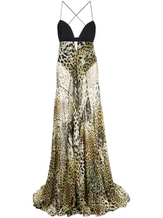Roberto Cavalli leopard-print Long Dress - Farfetch