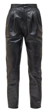 ysl straight leg leather pants