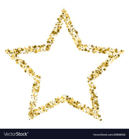 Golden star banner on white background gold Vector Image