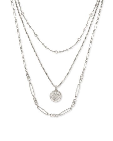 Medallion Coin Multi Strand Necklace in Silver | Kendra Scott