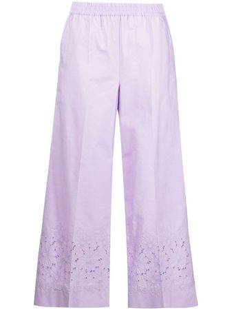 P.A.R.O.S.H. broderie-anglaise straight-leg Trousers - Farfetch