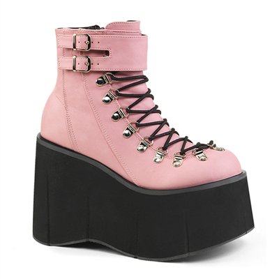 Demonia KERA-21 Pink Wedge Womens Platform Boots