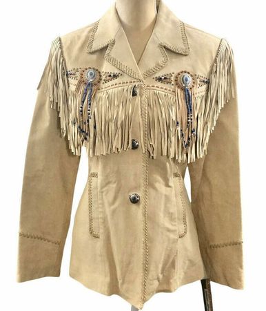 Women’s Cr*pple Creek Western Native American Suede Leather Buckskin Jacket (Ebay)
