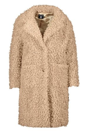 Plus Teddy Faux Fur Longline Coat | Boohoo