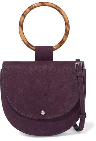 Whitney Small Nubuck Shoulder Bag - Purple