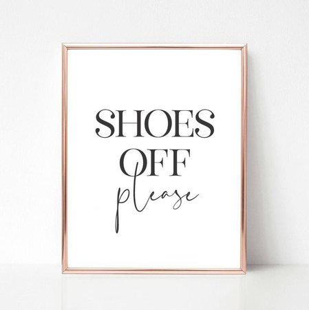 Shoes Off Please sign Printable Poster Take Shoes Off | Etsy