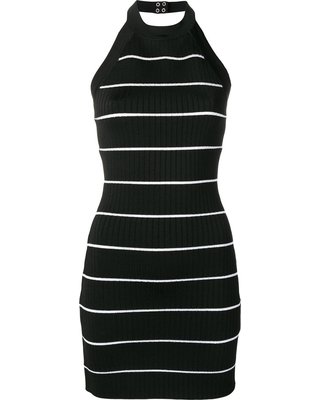 balmain-striped-knit-dress-black (320×400)