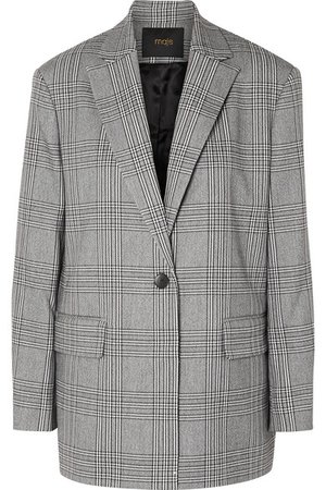 Maje | Checked woven blazer | NET-A-PORTER.COM
