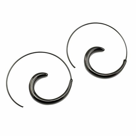 Charcoal Black Hoop Earring – Off the Wall Creations 81