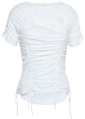 Stella Ruched Cotton-jersey T-shirt