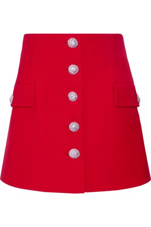 Alessandra Rich | Wool-crepe mini skirt | NET-A-PORTER.COM