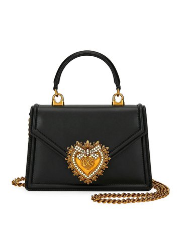 Dolce & Gabbana Devotion Mini Leather Top-Handle Bag | Neiman Marcus