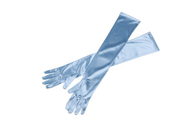 blue long gloves