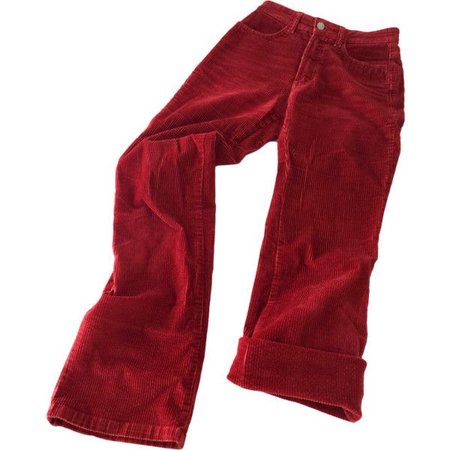 red velvet pants