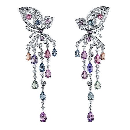 purple pink earrings