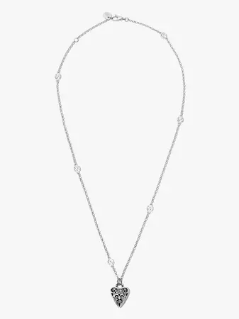 Gucci Silver heart-pendant Necklace - Farfetch
