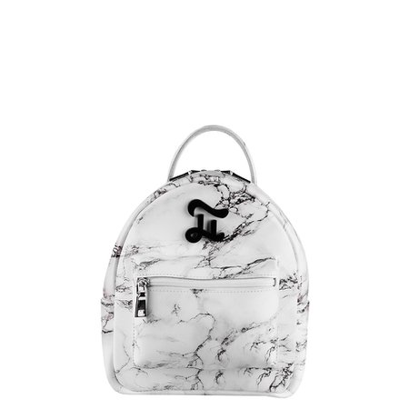 MARBLE ZIPPY Small Size Leather Backpack