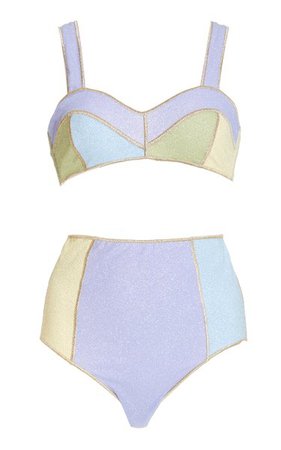 Lumière Colorblocked Bikini Set By Oseree | Moda Operandi