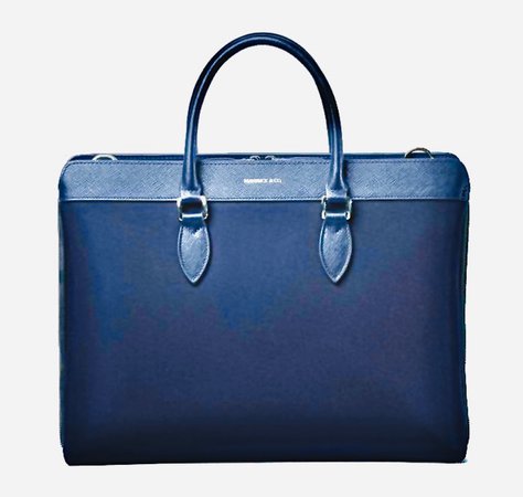 blue navy satchel handbag briefcase