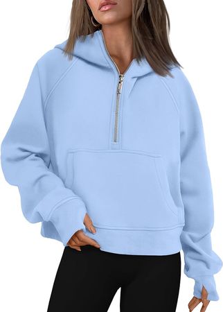 AUTOMET Hoodies Half Zip Pullover for Women Quarter Zip Up Sweatshirts Casual Sweaters Fall Outfits Fashion Y2K Preppy Clothes 2023 Pink at Amazon Women’s Clothing store