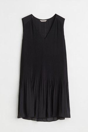 Pleated dress - Noir - FEMME | H&M FR