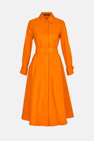 Taffeta shirt dress orange - CH Carolina Herrera United Kingdom