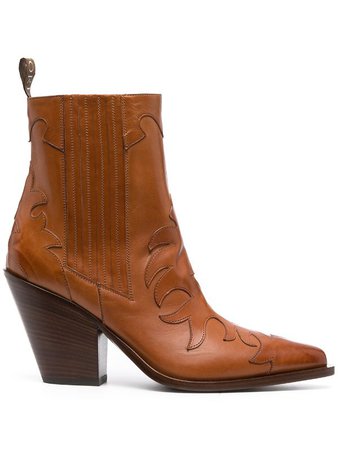 Shop Sartore patchwork leather boots with Express Delivery - FARFETCH