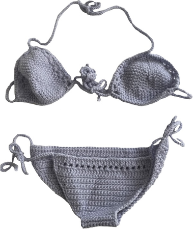 lilac crochet bikini