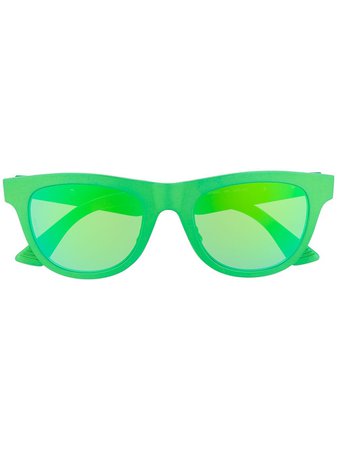 Bottega Veneta Eyewear Round-Frame Sunglasses 610615VCI90 Green | Farfetch