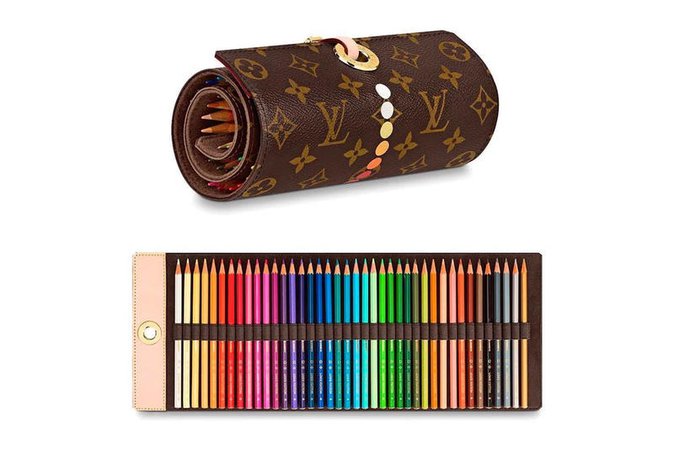 Louis Vuitton colored pencils with case
