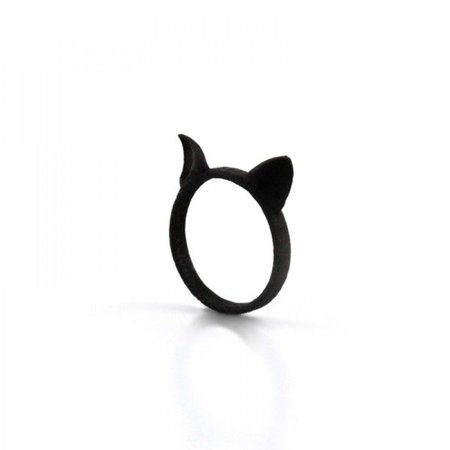Black Cat Ears Ring