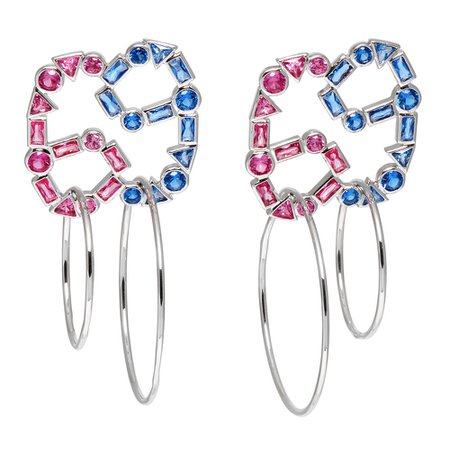 69 Studded Double Hoop Earrings • JIWINAIA JEWELLERY