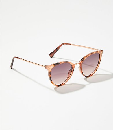 Metallic Trim Cateye Sunglasses | LOFT