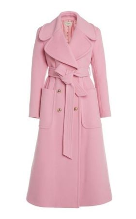 soft pink trench coat