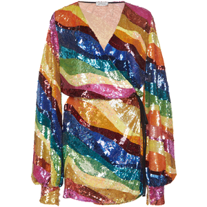 Attico Rainbow Sequin Dress