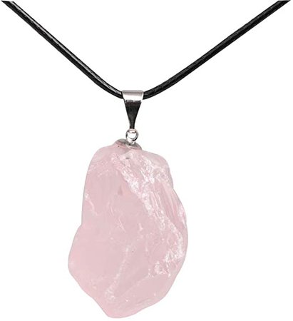 light pink quartz necklace