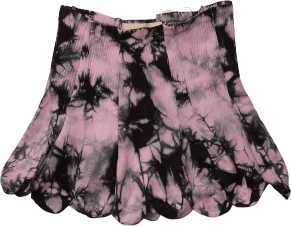 weekday tie dye black pink mini skirt