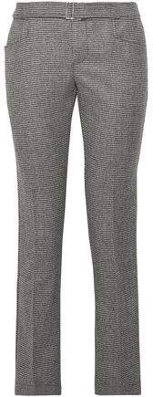Hazen Houndstooth Wool-blend Straight-leg Pants
