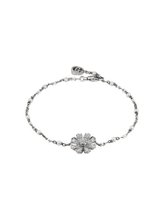 Gucci Bracelet with flower, diamonds and pearls
