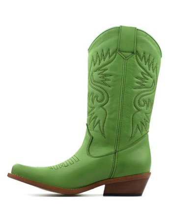 Cowboy Boots Green - The Little Shop of Colours