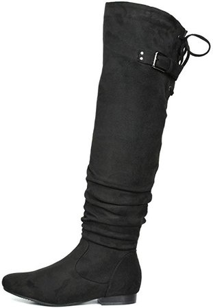 Amazon.com | DREAM PAIRS Women's Fashion Casual Over The Knee Pull on Slouchy Boots | Over-the-Knee