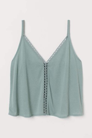 V-neck Camisole Top - Green