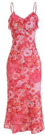 Pink Flower Maxi Sundress