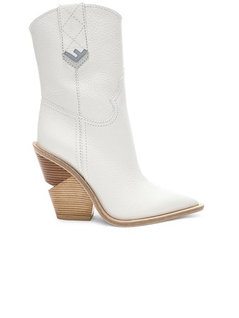 Fendi Cutwalk Western Boots in White | FWRD