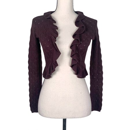 2000s forest fairy brown knit cardigan