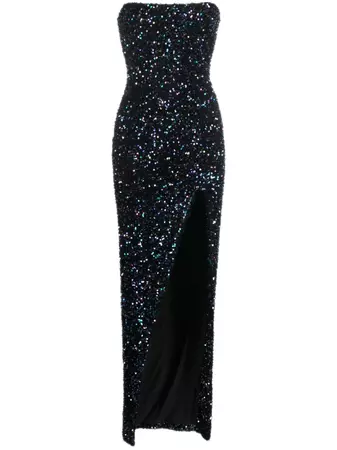Balmain sequin-embellished Strapless Gown - Farfetch